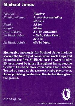 1998 Cadbury Memorable Moments #12 Michael Jones Back